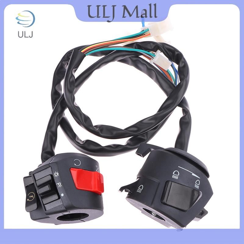 Công tắc thanh tay cầm xe máy đa năng ULJ có đèn pha báo rẽ còi còi Choke Bộ điều khiển tay cầm khởi động bằng điện.