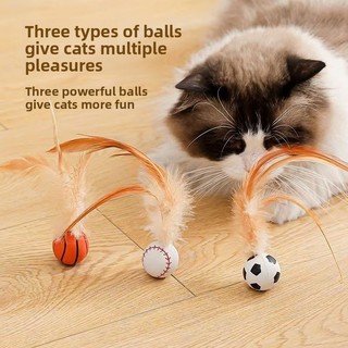 Mèo Bouncy Lông Gà Bóng Cao Su Tương Tác Tease Mèo Tự Làm Nhẹ Nhàng