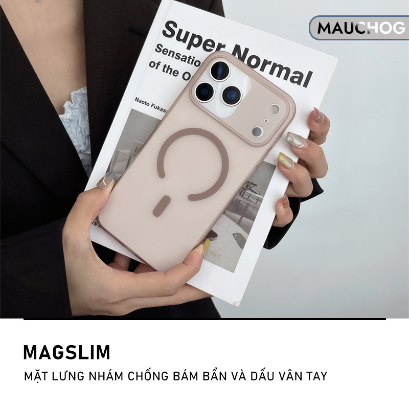Ốp Siêu Mỏng Nhám Mờ Chống Vân Tay Hỗ Trợ Sạc Không Dây Cho Điện Thoại iPhone 17 Pro Max 16 15 14 13