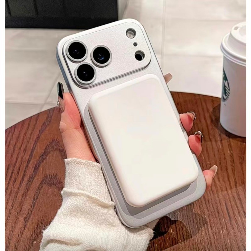Ốp Điện Thoại Mềm Từ Tính Mờ Sang Trọng Có Gương Bảo Vệ Cho iPhone 17 16 15 14 13 12 11 Pro Max Plus 17AIR Ốp lưng Ốp Lưng