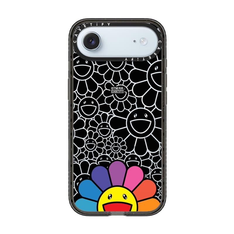 TAKASHI MURAKAMI x CASECASE: FLOWERS BLOOM SMILE (RAINDOW) Vỏ tác động hút từ tính cứng trong suốt cho Apple IPhone 12 13 14 15 16 17 Pro Max Air Plus có hộp