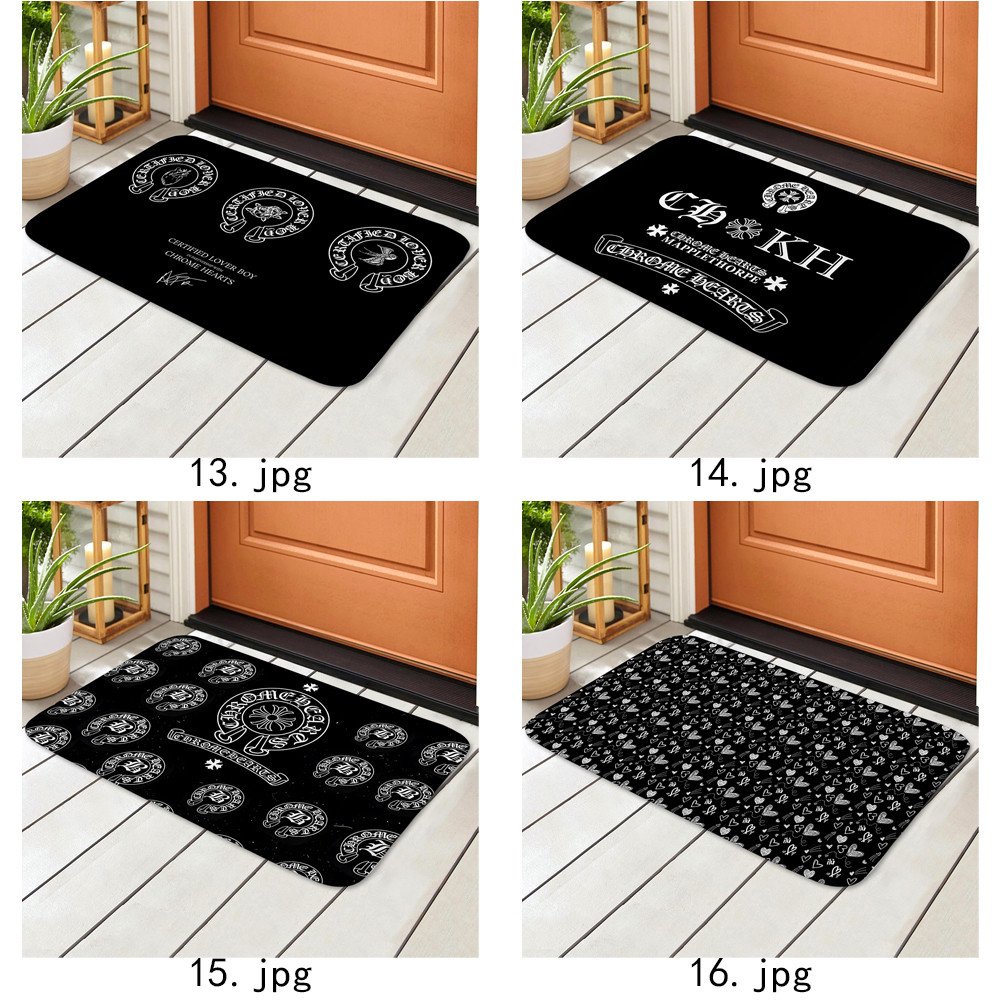 Thảm cửa Logo Chrome Hearts Thảm chống trượt Tấm lót phòng tắm Tắm Thảm chống trượt (60x40cm)