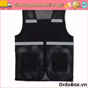 ORDOBOX Với Dải Phản Quang, Áo Vest Vải Thoáng Khí An Toàn, Chạy Bộ Có Dây Kéo Đen Spandex Lưới Vest Xây Dựng Đường Sắt Giao Thông Công Nhân Tàu Điện Ngầm