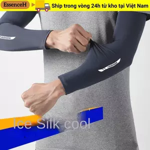 ESSENCEH Ice Sleeves, Loose Ice Silk Arm Tay áo, Mùa hè ngoài trời chống tia cực tím Găng tay dài chống trượt nam