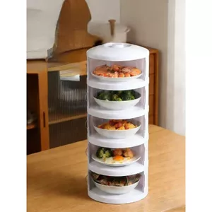 Vỏ Đĩa Cách Nhiệt Hộ Gia Đình Thừa Thực Phẩm Bảo Quản Nhiều Lớp Nhà Bếp Dụng Cụ Tiện Dụng Chống Ruồi Vỏ Bàn Ăn Phong Cách Mới Có Thể Gập Lại