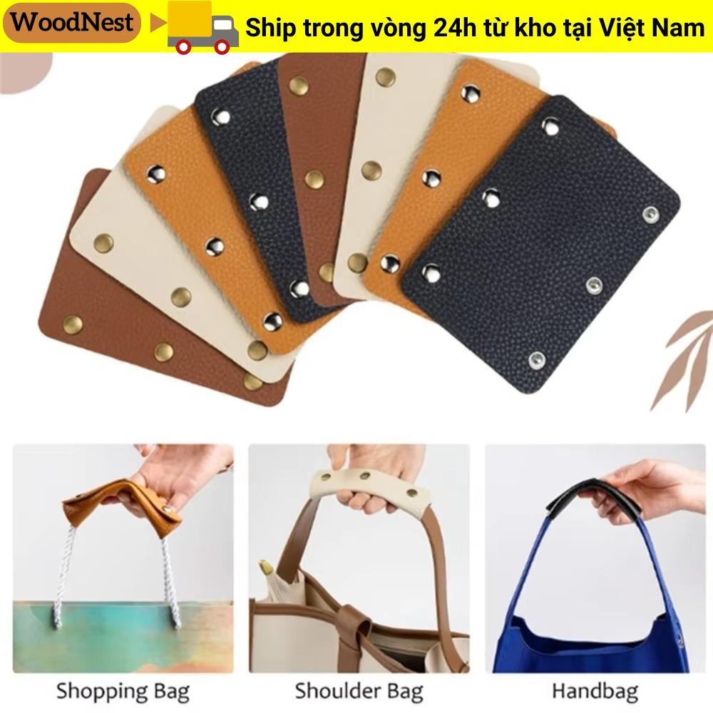 Bọc tay cầm túi hành lý WOODNEST, Tay cầm vali thiết kế chống sốc màu trơn, Tay cầm bằng da PU mềm sành điệu Bao bọc bọc phụ kiện túi