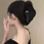 PNPIA- Retro Da Pu Hình Tam Giác Kẹp Tóc Tính Khí Hàn Quốc Cá Mập Kẹp Phụ Kiện Dành Cho Nữ