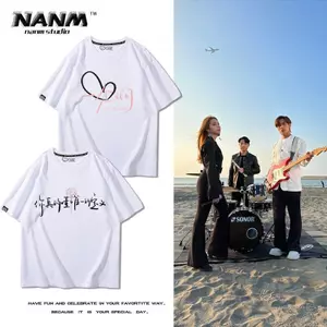Năm Người Ban Nhạc Hàng Hóa Áo Thun Tay Ngắn Nam Nữ Học Sinh Mùa Hè Cotton Nguyên Chất Thường Ngày Phù Hợp Với Buổi Hòa Nhạc Hỗ Trợ Quần Áo