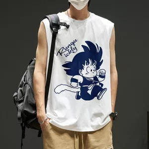 Cùng Phong Cách Rồng Bóng Goku In Hình Áo Thun Nam Nữ Nặng Hợp Thời Trang Dạo Phố Nhật Bản Thiết Kế Đơn Giản Áo Vest Mùa Hè
