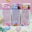 Trẻ Em Dán Kim Cương Pha Lê 3D Handmade DIY Đồ Chơi Trang Trí Sanrio Kuromi Hình Trái Tim Tròn