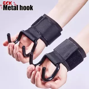 ECK 2 Móc Nâng Trọng Lượng Tay Thanh Dây Đeo Cổ Tay Tập Gym Thể Dục Móc Trọng Lượng Dây Kéo Găng Tay Nâng Điện Để Tập Trọng Lượng HOT
