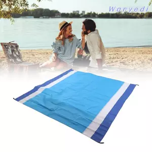 Chăn đi biển WANYEDI, Thảm dã ngoại chống nước có thể gập lại màu xanh, Ripstop khô nhanh Chăn chống cát nhẹ Đi chơi dã ngoại