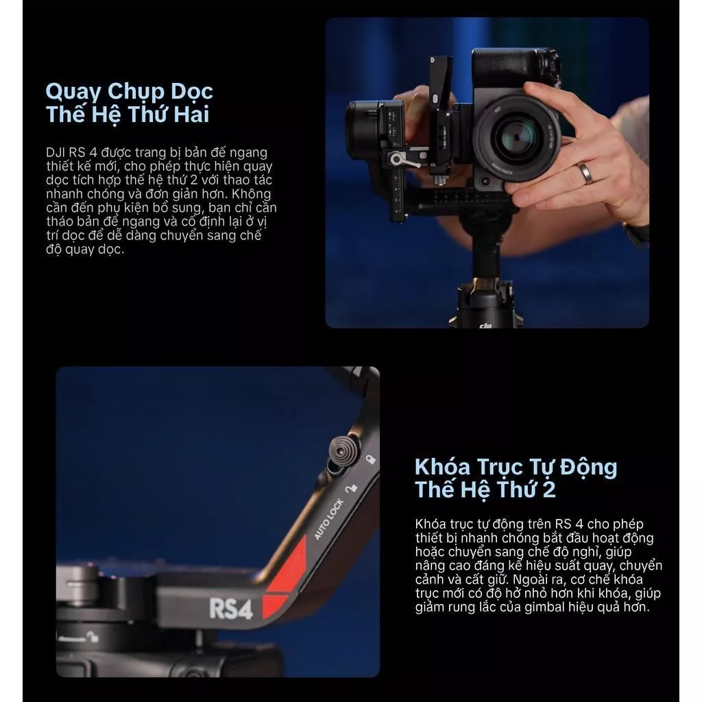 DJI RS 4 - Tay Cầm Gimbal Chống Rung Chuyên Nghiệp