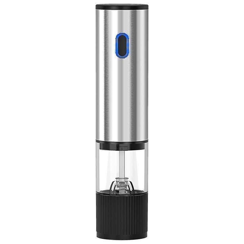 máy xay tiêu điện mini inox cảm biến nghiêng sạc type c lõi gốm chỉnh mịn xay muối gia vị