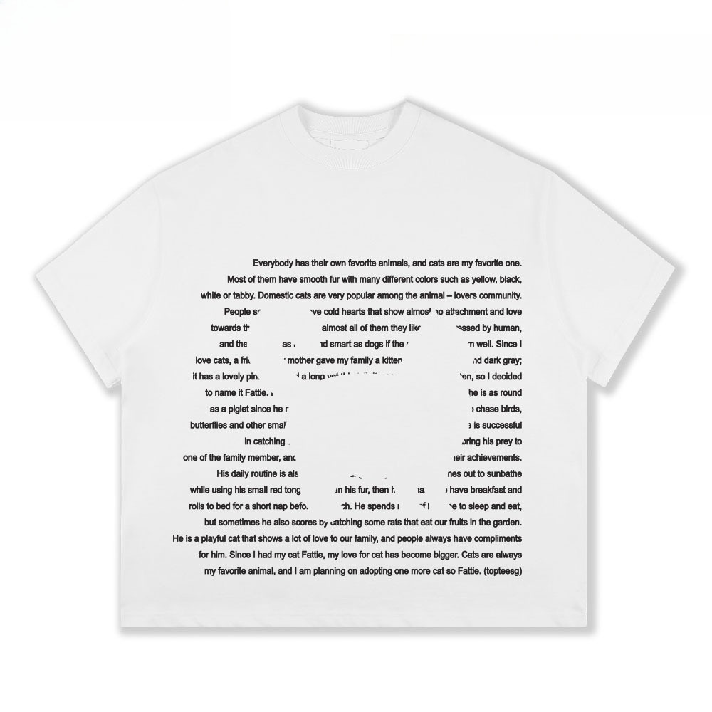 （Giao hàng 24h）Angela Áo thun form Boxy Chó Mèo chữ basic unisex nam nữ tay ngắn cổ tròn cotton 2 chiều dày dặn