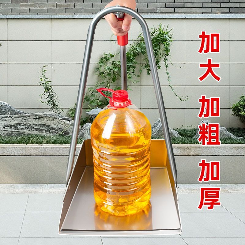 Dày Thép Không Gỉ Chổi Bụi Đơn Hộ Gia Đình Sắt Hút Bụi Xô Lớn Xẻng Quét Tro Phễu