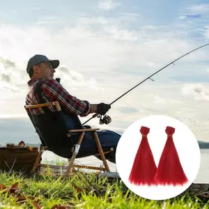 SUIT 2 Chiếc Dài Sợi Tổng Hợp Bay Câu Cá Streamers Jig Dụ Làm Streamers Bay Tying Vật Liệu Với Độ Bền