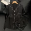 Phụ Nữ Pyjama Châu Âu Đơn Giản Ve Áo Cardigan Tay Ngắn Trang Phục Phong Cách Thanh Lịch Cho Thời Gian Nghỉ Trong Nhà Hàng Ngày