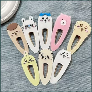 YT4 Chiikawa acrylic kẹp tóc caoon dễ thương hachiware usagi momonga rakko kẹp cá sấu kẹp tóc Mũ đội đầu