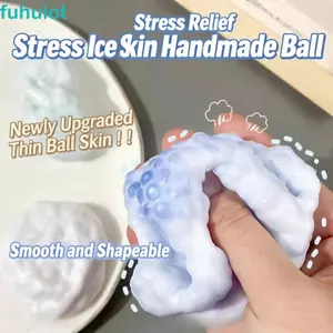 FUHUIOT Hạt Bóp Đồ Chơi, Kết Cấu Kép Dính Cảm Giác Bóng Squishy, Dễ Thương Handmade Chậm Phát Triển Siêu Mềm Bóng Da Đá Sử Dụng Văn Phòng