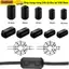 Kẹp hạt Ferrite lõi vòng SUNKISSD, Cuộn dây cuộn dây chống nhiễu EMI RFI Tiếng ồn, Vỏ đầu nối cáp màu đen Đầu nối cáp 3,5 / 5 / 7 / 9 / 13mm