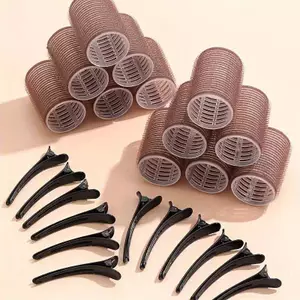 24 Cái / bộ Con Lăn Tóc Tự Cầm Không Nhiệt Kẹp Tóc Curls Không Nhiệt Tóc Nổ Khối Lượng Móc Tự Dính DIY Dụng Cụ Tạo Kiểu Mới