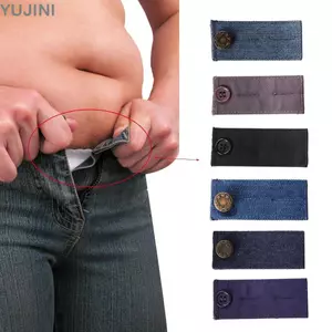YUJUNI 2 Chiếc Quần Mở Rộng Thắt Lưng Váy Unisex Quần Nút Chặt