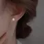 AqToCna Bông Tai Nữ Mini Đính Đá Zircon Hình Ngôi Sao Mặt Trăng Phong Cách Hàn Quốc Dễ Thương, Quà Tặng Trang Sức Thời Trang