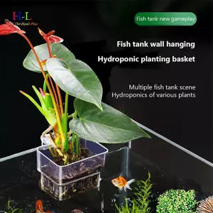 HL Treo Bể Cá Trồng Ly Treo Tường Thủy Sinh Giá Đỡ Bể Cá Trồng Giỏ Cá Bể Cá Thực Vật Nồi Bể Cá LMWU