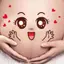 Đồ lót bụng bà bầu 9 chiếc kèm đề can biểu cảm dễ thương cho bé Bump Chụp ảnh hàng tuần Sử dụng tiệc tắm cho bé [VN]
