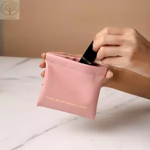 Túi đựng mỹ phẩm AMLU, Túi trang điểm son môi đơn giản di động, Túi xách trang sức PU du lịch Mini thời trang dành cho nữ bé gái