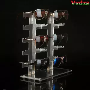 VVDZA Kính Mắt Hiển Thị Đứng Nhựa Counter Top 10 Cặp Kệ Tiết Kiệm Không Gian Nhà Tổ Chức Triển Lãm Khung