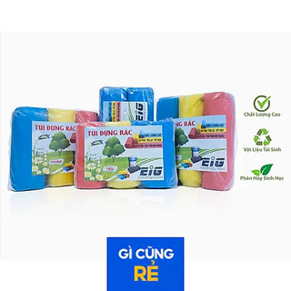 3 cuộn (1kg) túi đựng rác sinh học tự phân hủy nhiều size, nhiều màu