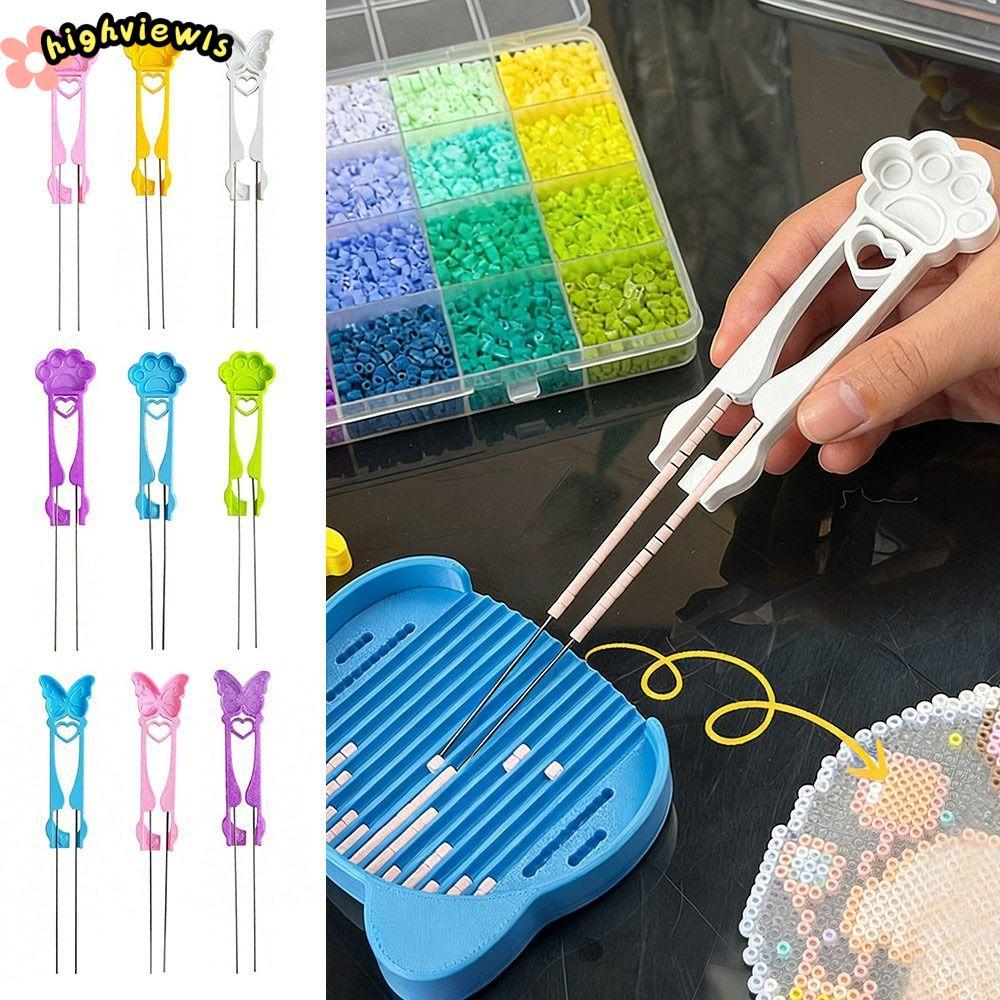 HIGHVIEWLS Collage Đậu Bút, Cat 's Point Grip Cắt Đậu Kẹp, Bướm Cầm Tay Đa Năng Cắt Hạt Dụng Cụ