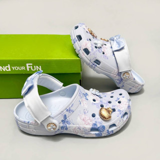 Dép sục nhựa LoveShackFancy nữ tặng kèm charm y hình, sục nữ phối nơ nữ tính, tặng sticker trang trí