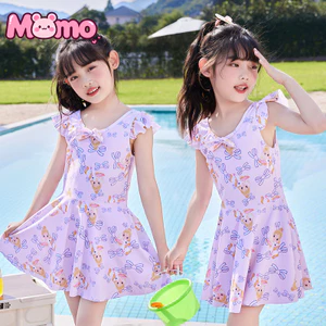 Đồ bơi bé gái dành cho trẻ từ 4-12 tuổi, đồ bơi tập luyện một mảnh thoải mái và nhanh khô