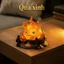 Đèn Trang Trí Calcifer Resin LED Ánh Vàng Ấm Mô Hình Ngọn Lửa Dễ Thương Decor Bàn Phòng Ngủ