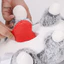 Đồ chơi chó con Kết cấu mềm Thỏ dễ thương Mô phỏng nhịp tim Chống cắn Tương tác cảm xúc Thoải mái có thể giặt được Đồ chơi sang trọng tương tác cho thú cưng có thể giặt được