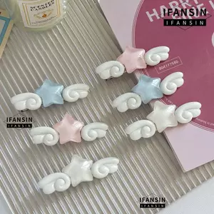 Kẹp Tóc Cánh Ngôi Sao IFASIN, Kẹp Tóc Mini Bên Mini Phong Cách Hàn Quốc, Kẹp Tóc Mỏ Vịt Di Động Nhẹ Dễ Thương Phụ Kiện Tóc