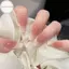 Houdou 30 Chiếc Viền Trắng Móng Tay Mặc Cạnh Trắng Blush Press Thanh Lịch Giả Đầu Móng Tay Làm Sáng Da Móng Tay Nhân Tạo Cho DIY Nail Art VN