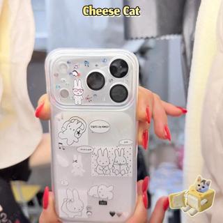 cho Miff Ốp Lưng iPhone Thỏ Trắng Cho iPhone 17 Pro 16 15 14 Plus 11 12 13 Pro Max XR Xs Max