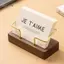 GCDHome Hộp Đựng Danh Thiếp Người Tổ Chức Văn Phòng Để Bàn Trưng Bày Chân Đế Ghi Nhớ Phụ Kiện Để Bàn Kệ Nhà Gỗ Đựng Thẻ Lưu Trữ HOT