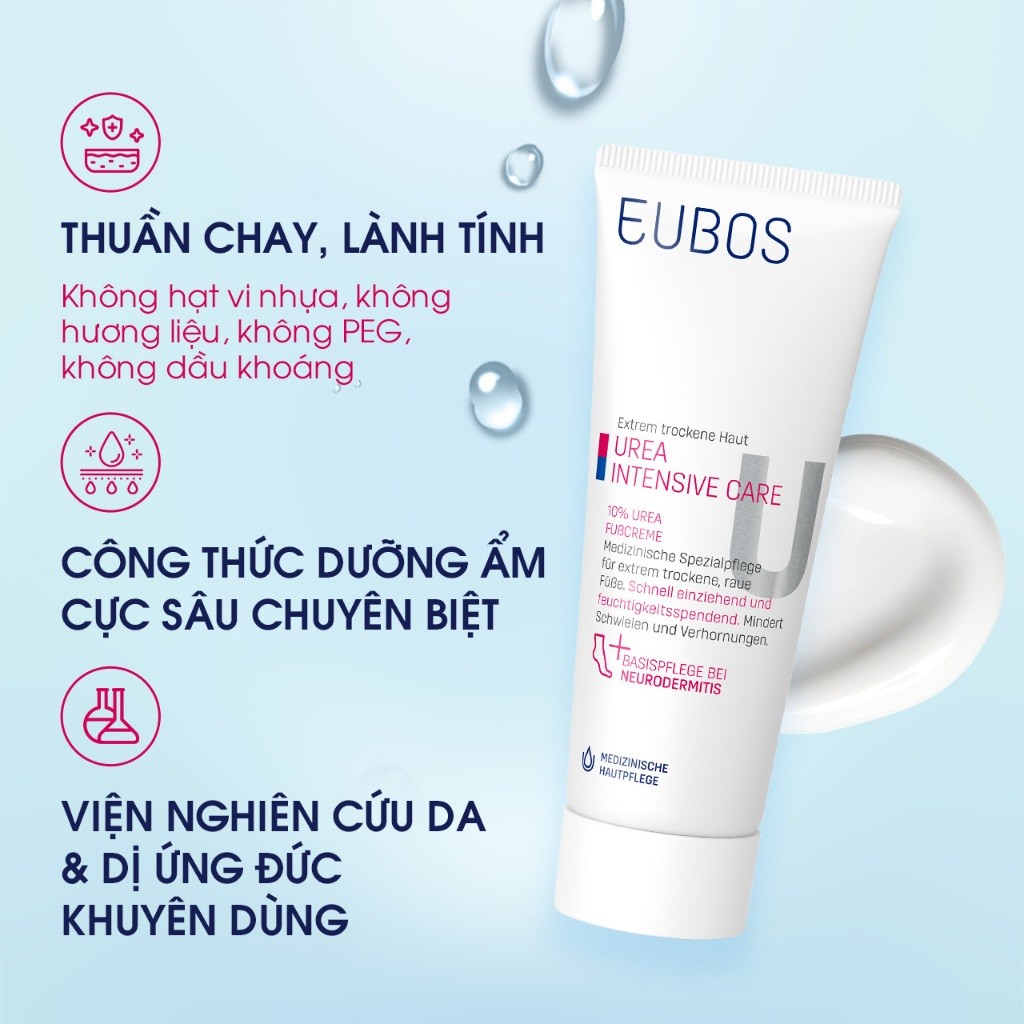 Combo 2 Kem Dưỡng Da Chân Và Nứt Gót EUBOS Giúp Dưỡng Ẩm Giảm Chai Sần Tuýp 100ml