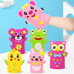 Dụng cụ giảng dạy YOLOGO, Con rối tay bằng nhựa hình động vật hoạt hình, Túi đựng chất liệu không dệt thủ công bằng Nylon đáng yêu Sử dụng giáo dục