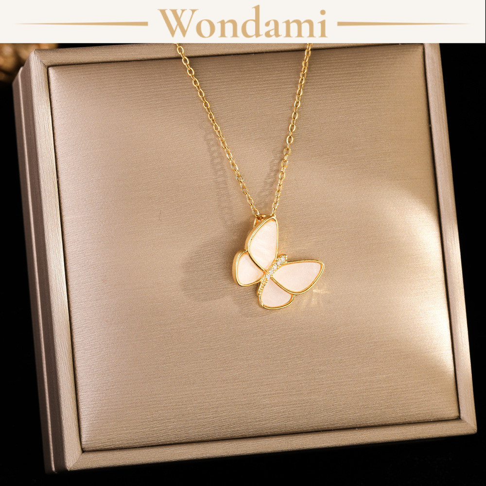 Vòng Cổ Nữ Thép Titan Đính Đá Zircon Dáng Xương Quai Xanh Chuẩn Hàn Không Phai Màu 801