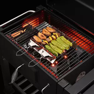 AA 2 Chiếc Xiên Giá Đỡ Chống Trơn Trượt Rãnh Thép Không Gỉ Chịu Lực Dài BBQ Dụng Cụ Nướng Thịt Nướng Shish Kabob Ra Dụng Cụ Ngoài Trời VN