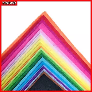 YRBWD 40 Chiếc Tấm Vải Nỉ, Vải Không Dệt Thủ Công Dày 1 Mm, Chất Lượng Cao Bền Nhiều Màu Sắc Vuông Chắp Vá Vải May Thủ Công DIY