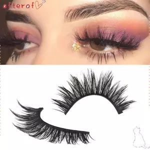 AFTEROF 5 Đôi Lông Mi Giả Dài Mềm Tự Nhiên Dày Handmade