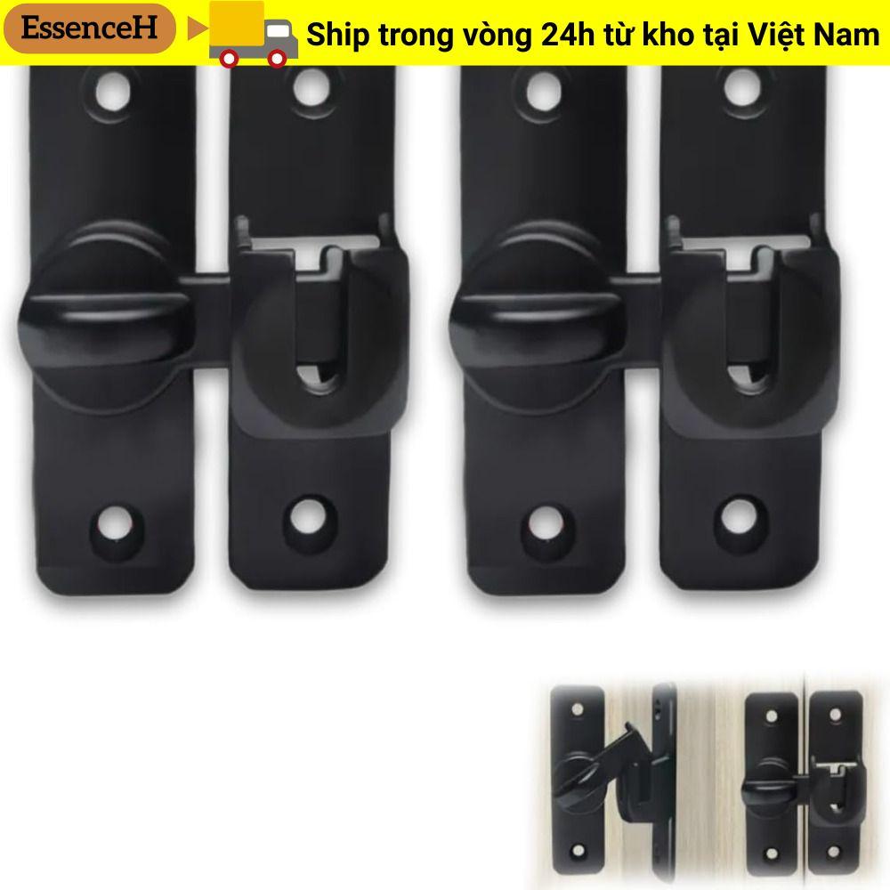 Khóa cửa chống trộm ESSENCEH, Khóa chốt lật hợp kim nhôm bền, Cửa chốt cửa trượt gắn 90 độ chống trộm