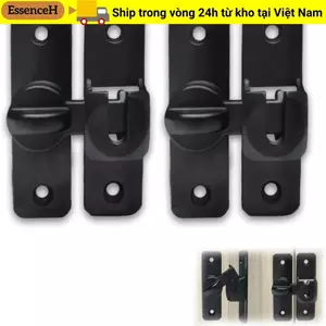 Khóa cửa chống trộm ESSENCEH, Khóa chốt lật hợp kim nhôm bền, Cửa chốt cửa trượt gắn 90 độ chống trộm